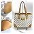 Borsa Tote Louis Vuitton Hampstead MM Bianco - vista 9
