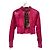 Dolce & Gabbana Fuchsia Cropped Leder-Bomber Sz.40 gebraucht