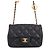Borsa a tracolla Chanel Mini Matelassé in pelle d'agnello Nero