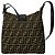 Fendi Vintage Zucca FF Pattern Canvas Leather Shoulder Bag Brown Black - view 3
