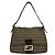 Borsa a tracolla Fendi Mamma Bucket Zucchino FF Pattern Semi Marrone