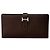 Hermès Cartera larga bi-fold Hermes Bearn Soufflé Castaño