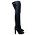 Hermès Black Leather Over-the-Knee Boots - Size 39 Pre-owned - view 3
