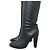 Hermès Black Leather Over-the-Knee Boots - Size 39 Pre-owned - view 4