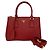 Borsa a mano Prada Galleria in pelle Saffiano Rosso