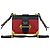 Borsa a tracolla in pelle Prada Cahier Logo Nero Rosso