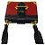 Borsa a tracolla in pelle Prada Cahier Logo Nero Rosso - vista 4