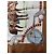 Hermès "The Royal and Ancient Game of Golf" Silk Square Scarf Brown White Red Blue Gold hardware - view 5