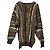 Autre Marque TODAYFUL Vintage Pattern 3D Knit Sweater Brown Khaki