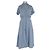 Vestido largo de algodón a rayas azul Sandro