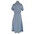 Vestido largo de algodón a rayas azul Sandro - vista 2