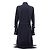 Thom Browne Abito midi dritto blu navy - vista 2