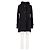 Autre Marque Abrigo duffle negro con capucha y botones de madera
