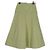 Autre Marque Gonna verde in cotone a trapezio ALIGNE