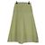 Autre Marque Gonna verde in cotone a trapezio ALIGNE - vista 2