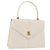 SAINT LAURENT Hand Bag Leather White Gold