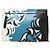 Borsa a pochette Cowboy Loewe Anagram T Pouch Nero Bianco Blu