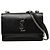 Borsa a tracolla Saint Laurent Cassandra Sunset con logo YSL e catena Nero