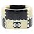 Chanel Coco Mark Ring Schwarz Roh