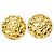 Orecchini Chanel Vintage Matelassé Coco Mark D'oro - vista 2