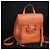 Tod's Double T Mini-Rucksack aus orangefarbenem Leder - Ansicht 7