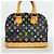 Borsa a mano Louis Vuitton Alma Monogram Multicolor M92646 Noir Nero - vista 11