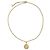 Collana Dior Gold Plated Strass CD Logo Pendant D'oro