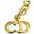 Collana Dior Gold Plated Strass CD Logo Pendant D'oro - vista 4