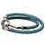 Bracciale Double Tour Jumbo Hook in pelle intrecciata e palladio blu Hermès - vista 2