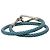 Bracciale Double Tour Jumbo Hook in pelle intrecciata e palladio blu Hermès - vista 3