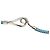 Bracciale Double Tour Jumbo Hook in pelle intrecciata e palladio blu Hermès - vista 4