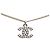 Collana con pendente Chanel Silver CC in ottone e strass Argento - vista 2