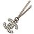Collana con pendente Chanel Silver CC in ottone e strass Argento - vista 4