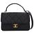 Chanel Mini Quilted Lambskin Top Handle Flap Nero