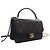 Chanel Mini Quilted Lambskin Top Handle Flap Nero - vista 12