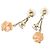 Orecchini Chanel Gold CC placcati oro smalto Camélia Drop Push Back D'oro