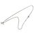 Collana con mini ciondolo a cuore Chanel in ottone e strass Silver CC Argento