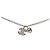 Collana con mini ciondolo a cuore Chanel in ottone e strass Silver CC Argento - vista 2