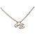 Collana con mini ciondolo a cuore Chanel in ottone e strass Silver CC Argento - vista 3