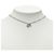 Collana con mini ciondolo a cuore Chanel in ottone e strass Silver CC Argento - vista 5