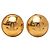 Orecchini a clip Chanel Gold CC placcati in oro D'oro