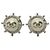 Orecchini a clip Chanel Silver CC Brass Strass Faux Pearl Nautical Helm Argento