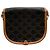Céline Celine Brown Medium Triomphe Coated Canvas Folco Crossbody Marrone Marrone scuro - vista 2