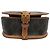 Céline Celine Brown Medium Triomphe Coated Canvas Folco Crossbody Marrone Marrone scuro - vista 3