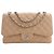 Chanel Beige Jumbo Classic Caviar Single Flap