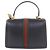 Gucci Black Small Calfskin Web Ophidia Top Handle Flap Nero - vista 2