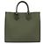 Dolce & Gabbana Shopper Grande in Nylon Verde con Logo sul Bordo Verde oliva - vista 2