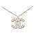 Collana con pendente matelassé Chanel Gold CC placcata oro D'oro - vista 2