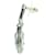 Orecchini Chanel Silver CC Brass Strass Teardrop Drop Push Back Argento - vista 5
