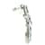 Orecchini Chanel Silver CC Brass Strass Teardrop Drop Push Back Argento - vista 6
